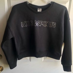 NWT Love & Sports cropped sweatshirt size M